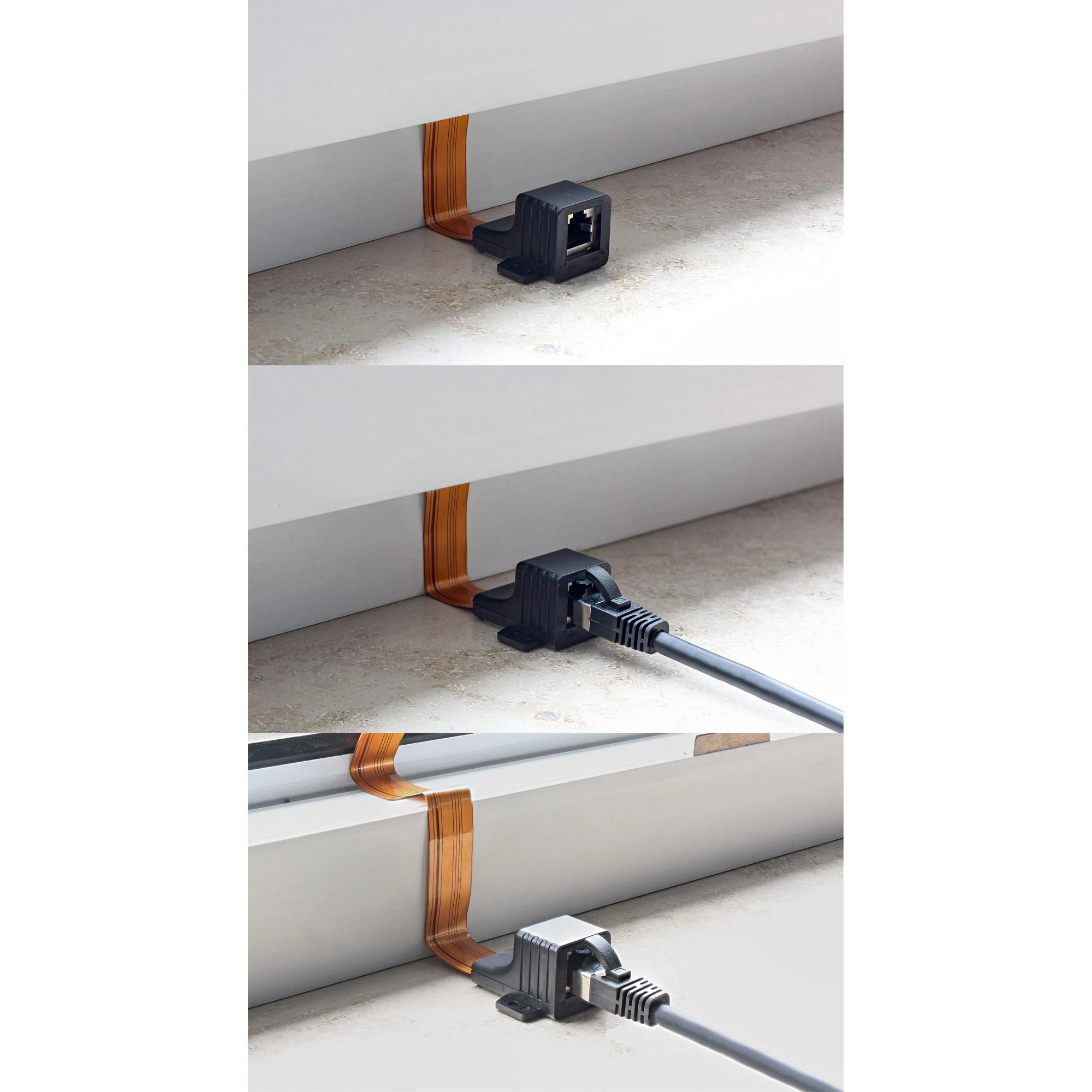 InLine® Komutacinis kabelis Lango įvadas, 2x RJ45 lizdas, neekranuotas, 0,3 m (69991I)