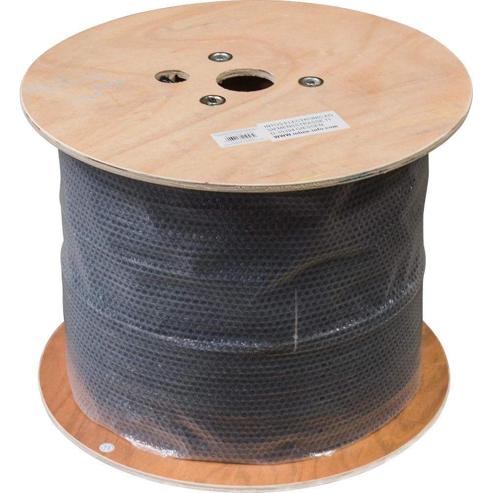 InLine montavimo kabelis S/FTP PiMF, Cat.7a, AWG 23, 1200 Mhz, PE, juoda, 500m (70500P)