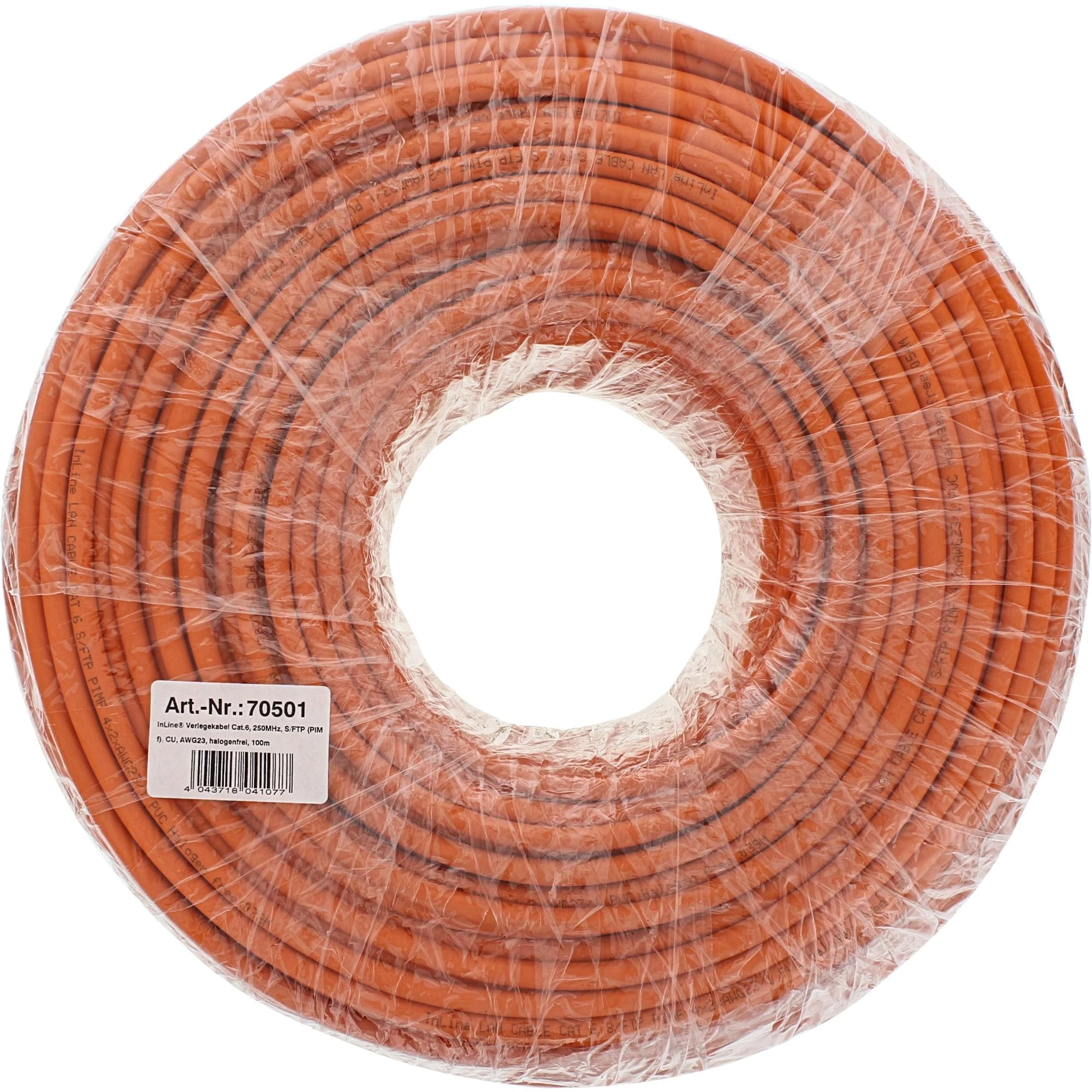 „InLine 70505“ 500 m Cat6 S / FTP (S-STP) „Baltas“ tinklo kabelis (70505)