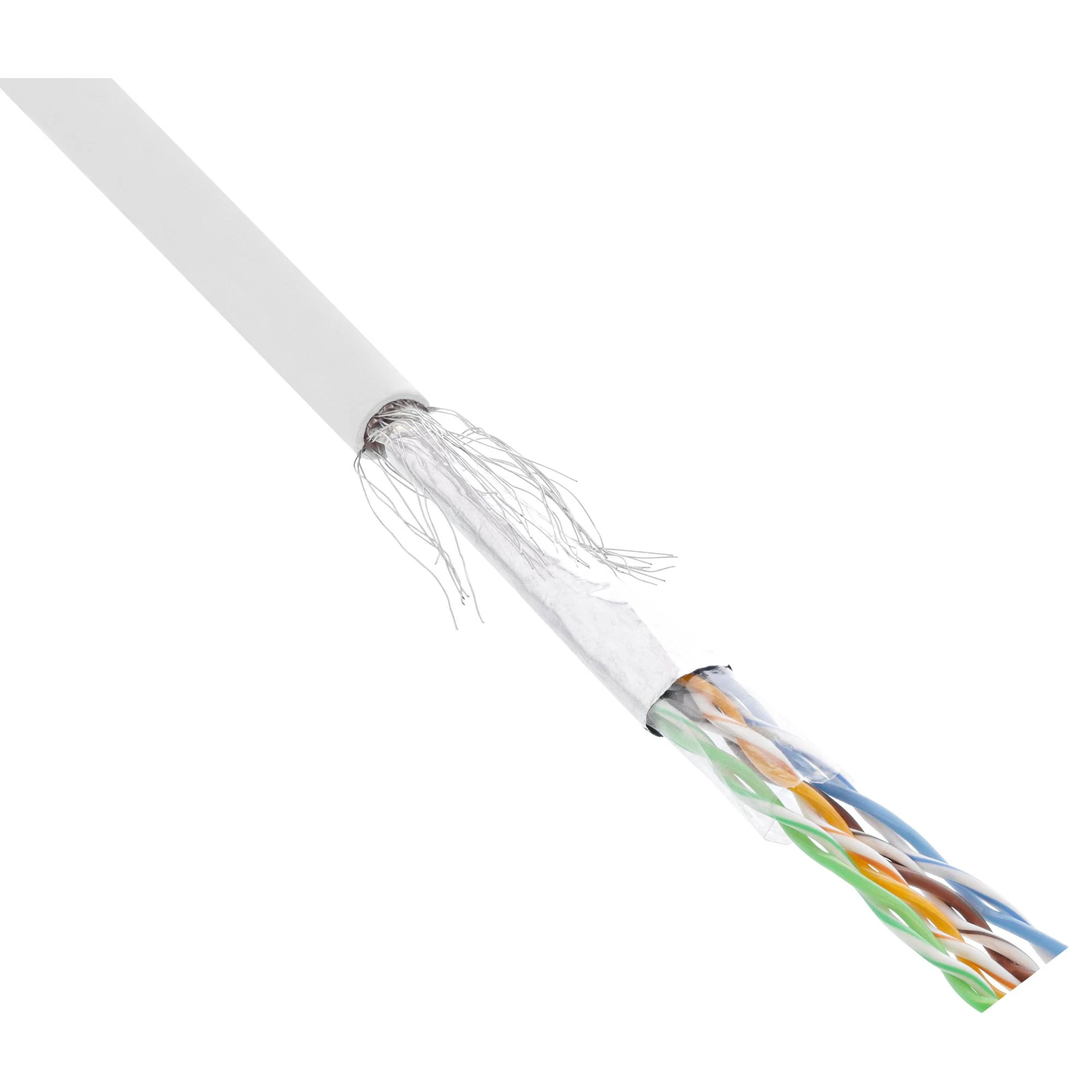 InLine Patch laidas SF/UTP, Cat.5e, AWG26, CCA, PVC, balta, 100m (72099W)