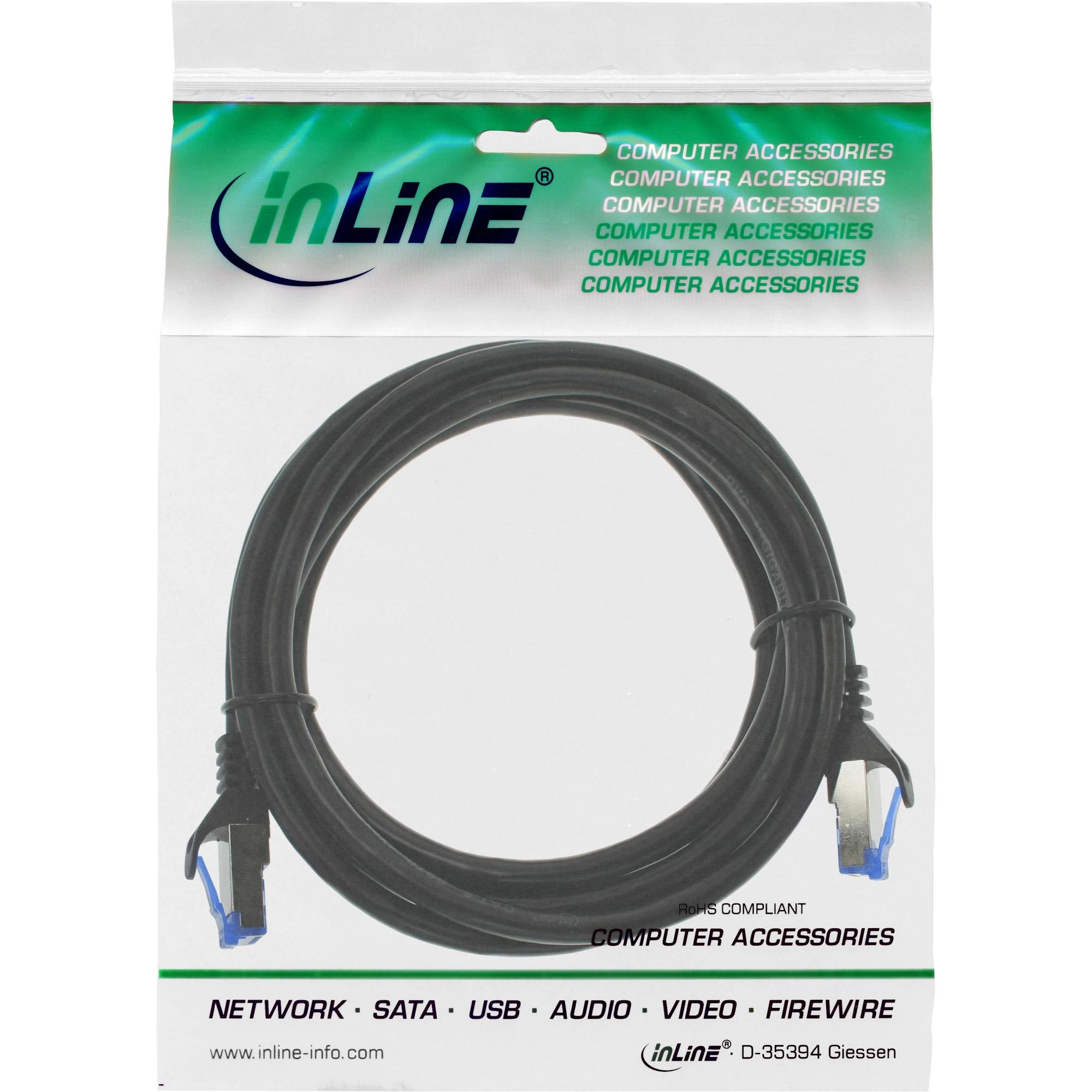 InLine Patricover Cat.6A, S / FTP, pramoninis, 2m (73802S)