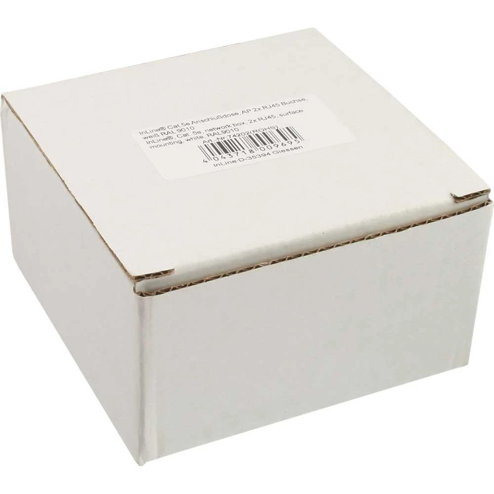 InLine Lizdas 2x RJ45, balta (74202)