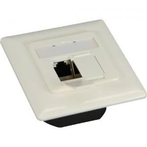 InLine Lizdas Cat.6, 2x RJ45 moteriška, balta (75602H)