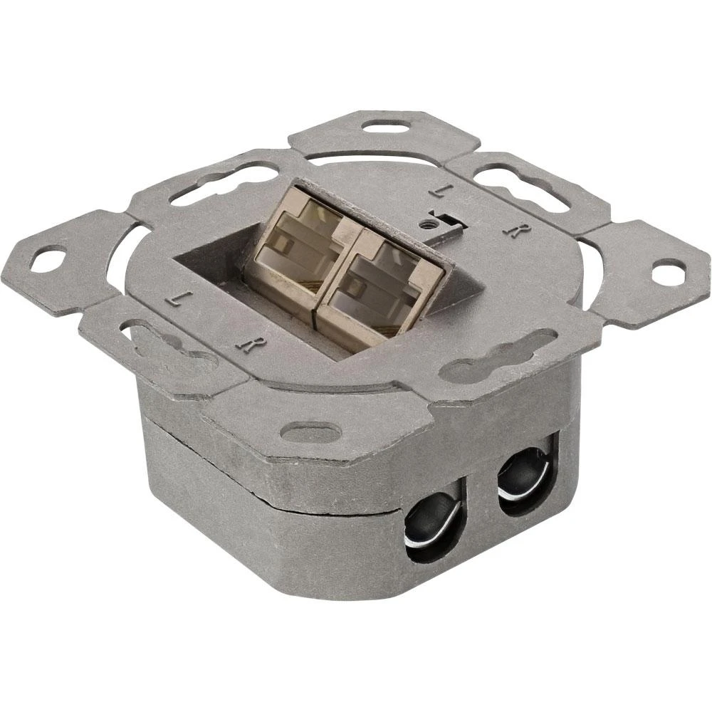 InLine Cat. 6 paviršiuje montuojama pajungimo dėžutė 2x RJ45 lizdas, horizontalus - baltas