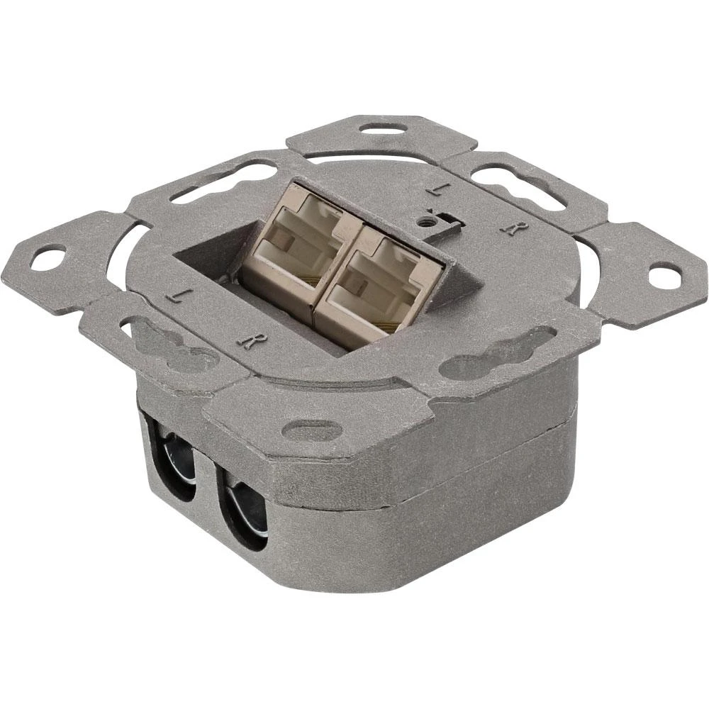 InLine Lizdas Cat.6 ścienne, 2x RJ45, balta (75602K)