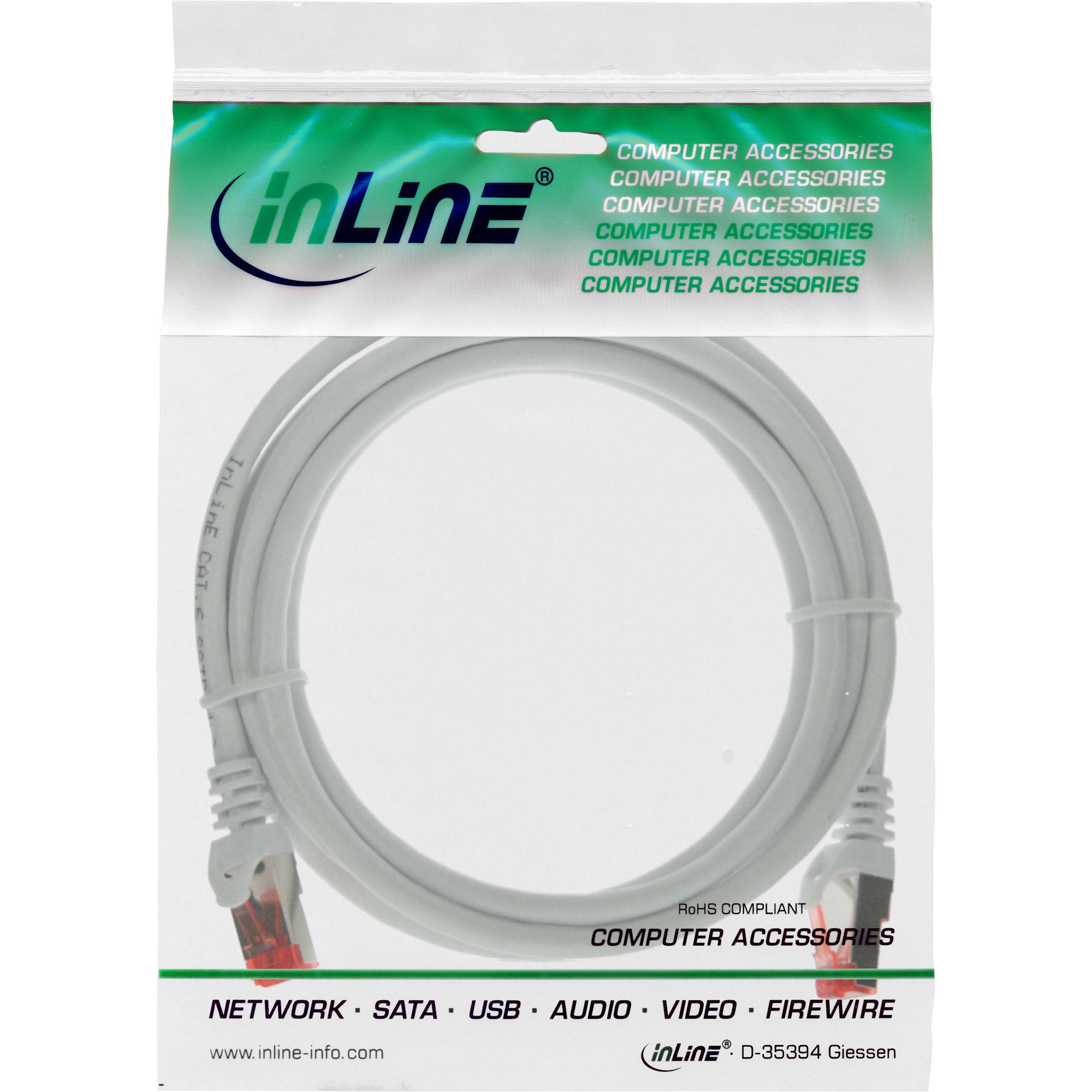 InLine Patchcord S/FTP, PiMF, Cat.6, 250MHz, PVC, CCA, balta 3m (76103W)