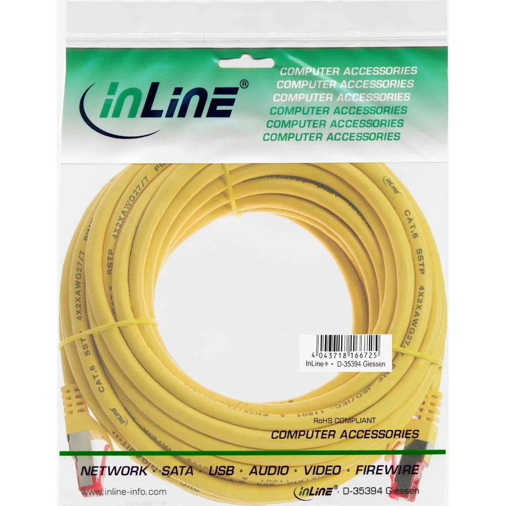 InLine Patchcord S/FTP, PiMF, Cat.6, PVC, geltona 40m (76440Y)
