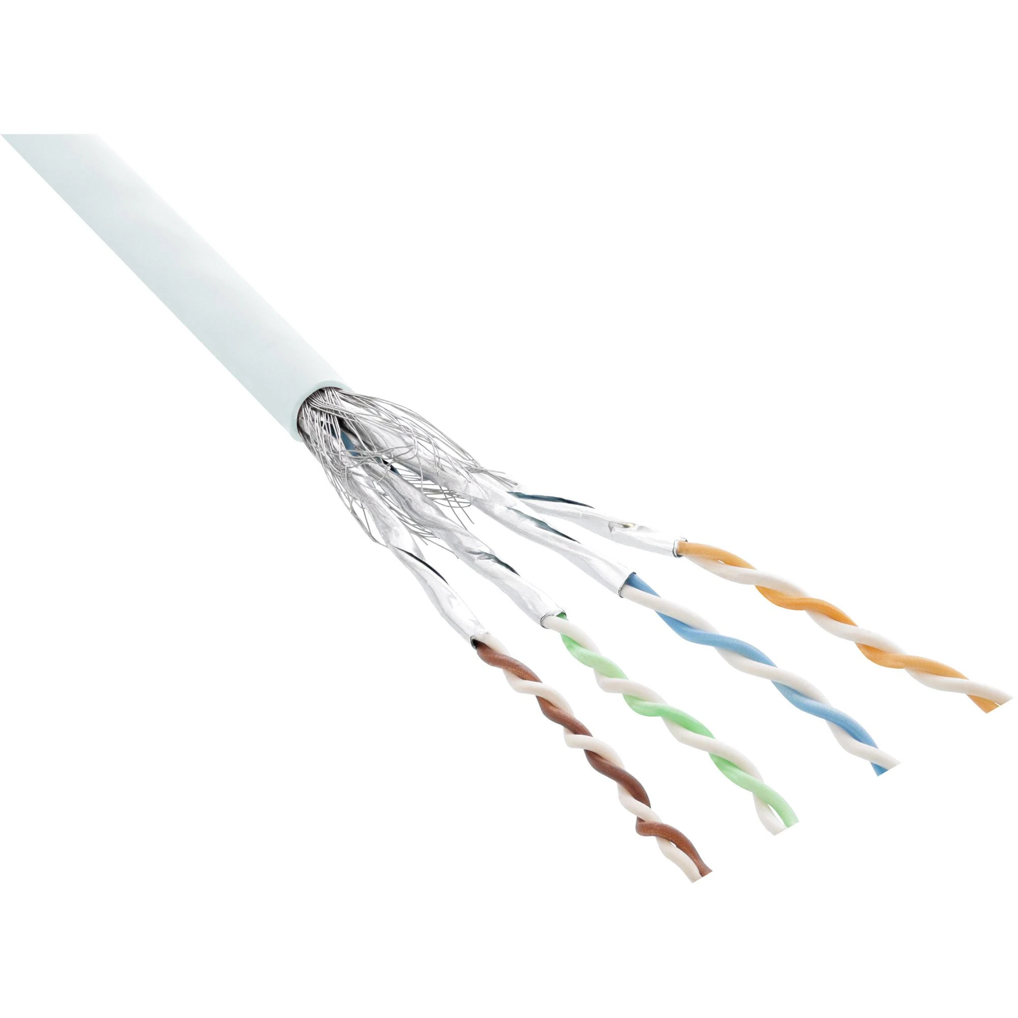 InLine tinklo kabelis Cat.6 1000 Mbit RJ45 balta 100m (76499W)
