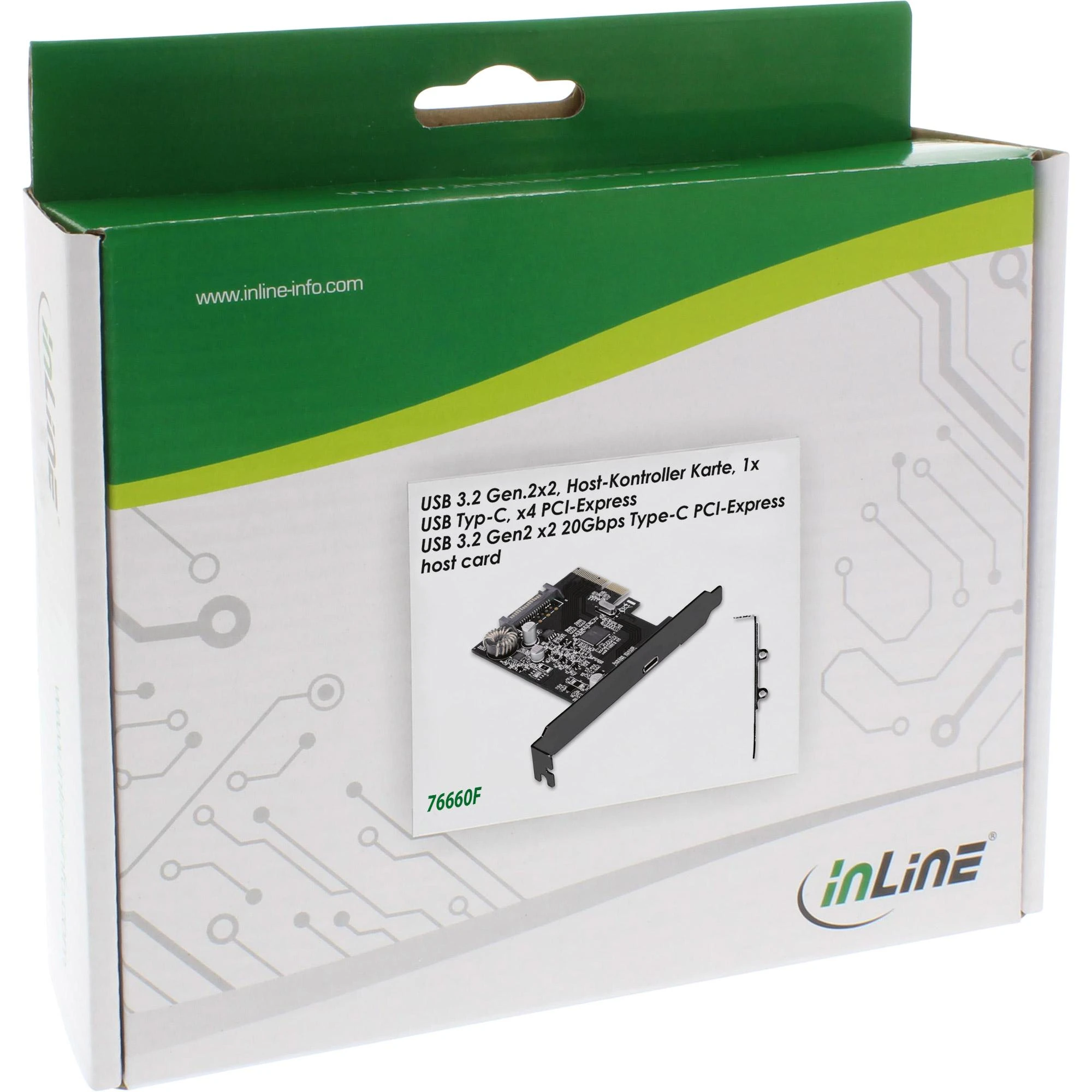 InLine sąsajos plokštė, PCIe x4, USB 3.2 Gen.2x2, 1x USB Type-C
