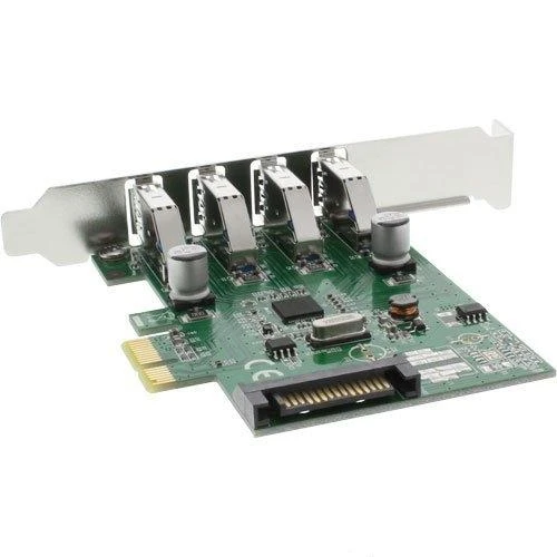 InLine PCIe plokštės detalė su keturiomis USB jungtimis