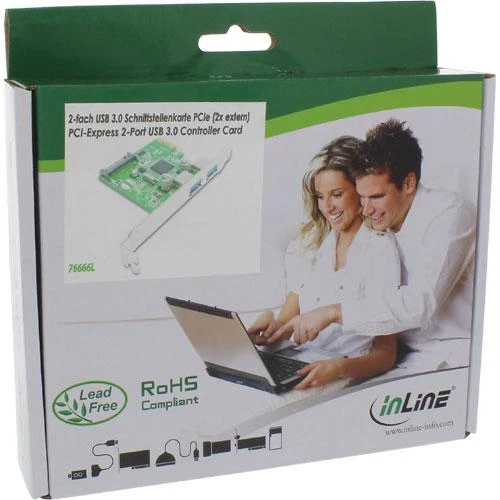 InLine sąsajos plokštė (įskaitant LP), 2x USB 3.0 su SATA maitinimu - PCIe