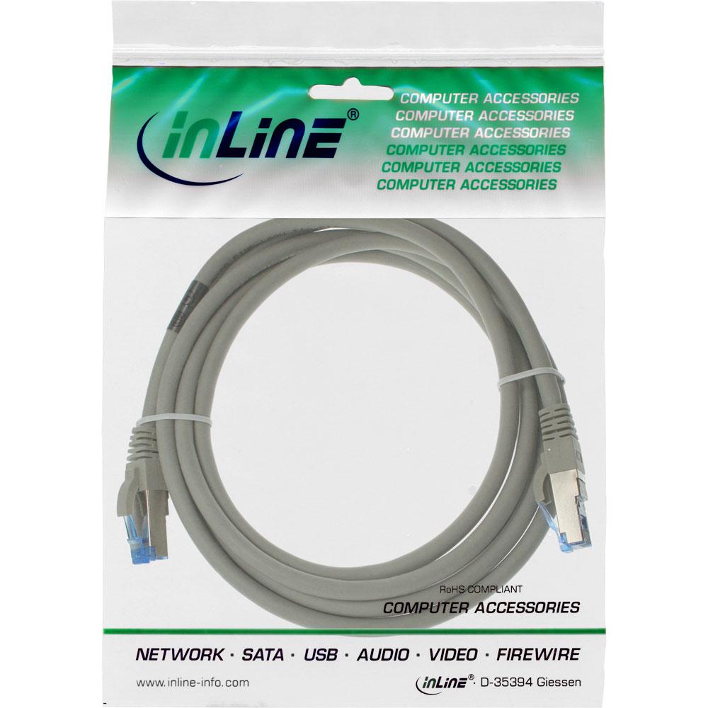 InLine Patch kabelis Cat.6A, S/FTP (PiMf), 500MHz, pilkos spalvos - 15m