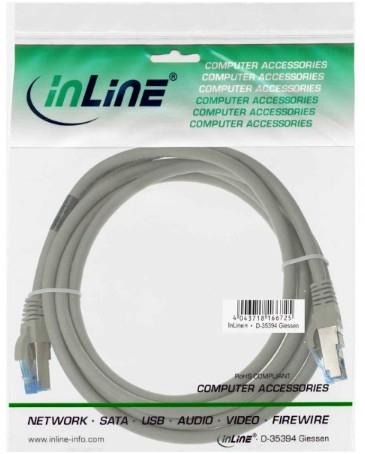 InLine Patch kabelis Cat.6A, S/FTP (PiMf), 500MHz, pilkos spalvos - 15m