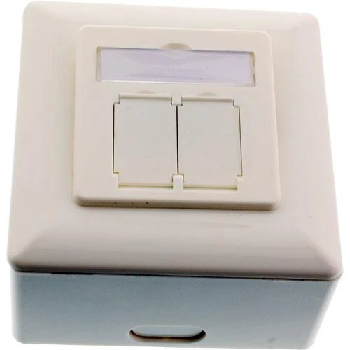 InLine Lizdas Cat.6A Ścienne, 2x RJ45, kabelis (76842S)