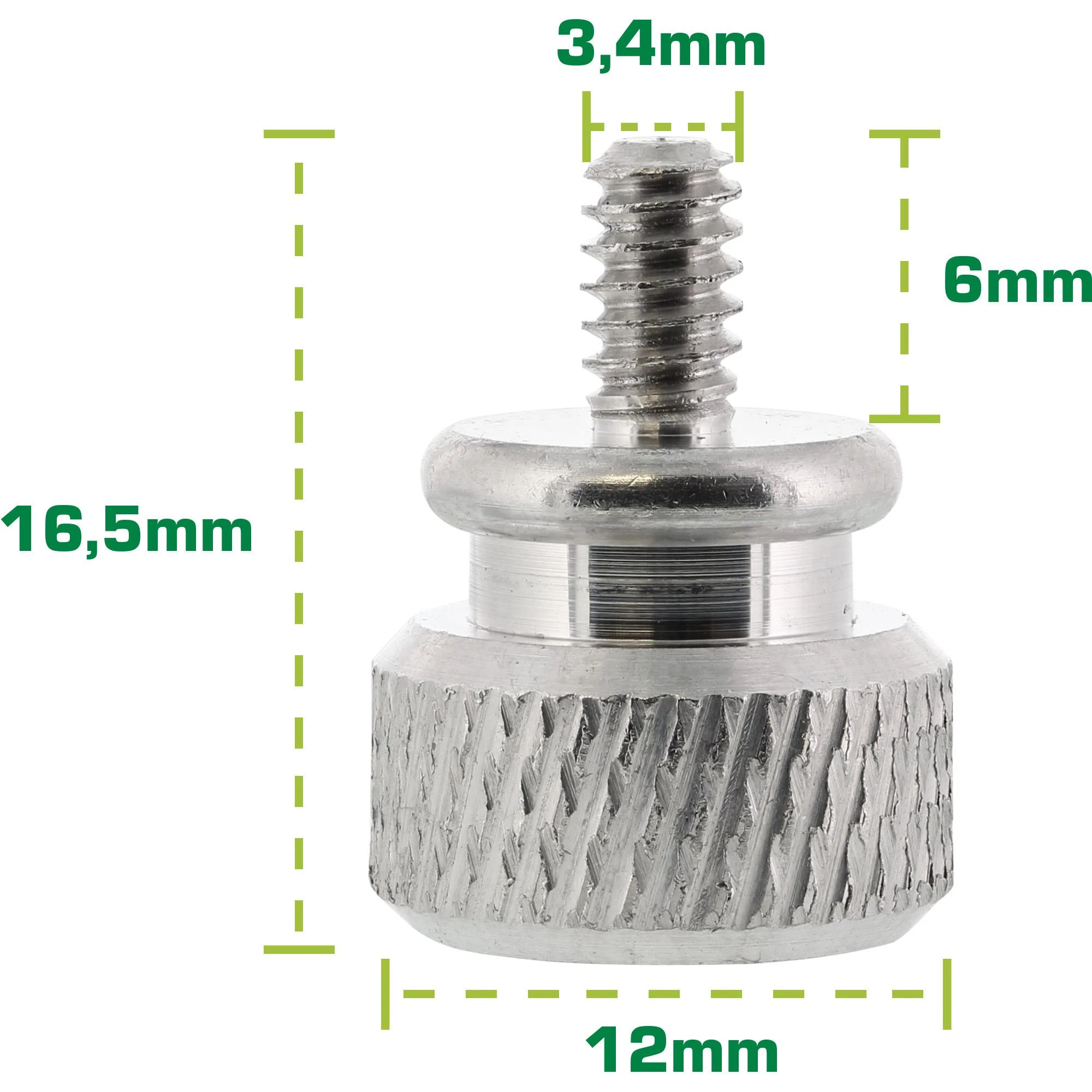 InLine Korpuso varžtai 12mm Sidabrinė 10 vnt. (77770)