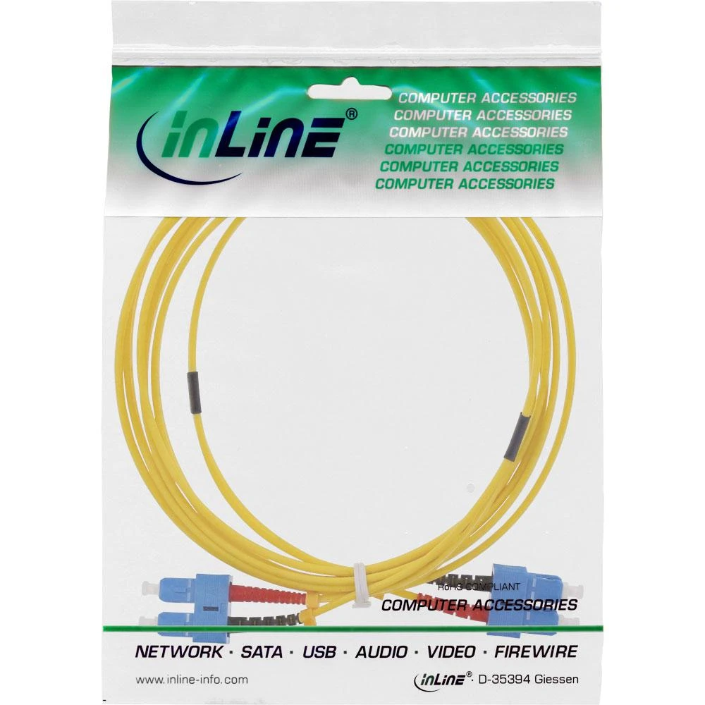 Inline Linijinis šviesolaidinis dvipusis kabelis, SC/SC 9/125 µm, OS2, 3 m