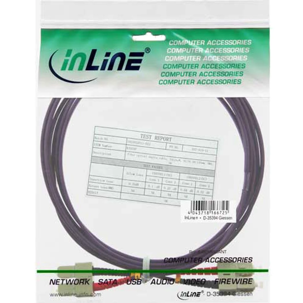 InLine Fiber Optic Patchcord SC/SC, 50/125 µm, OM4 10m (83510P)