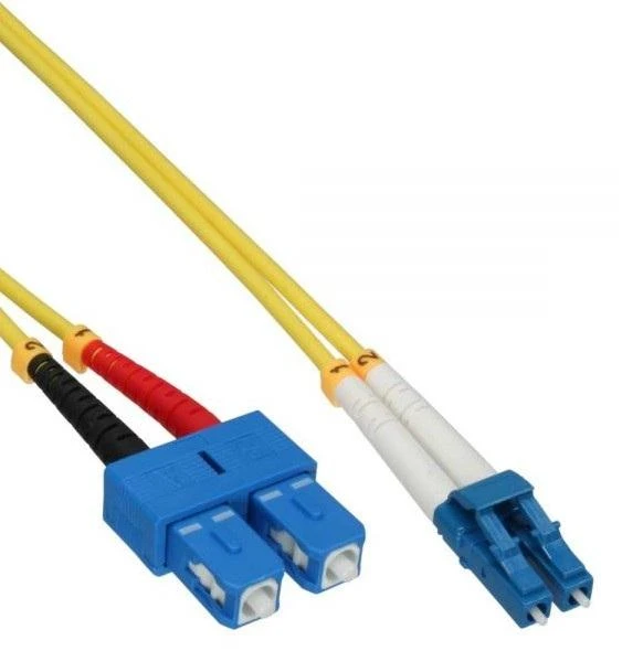 InLine šviesolaidinis dvipusis kabelis, LC/SC, 9/125 µm, OS2, 5 m