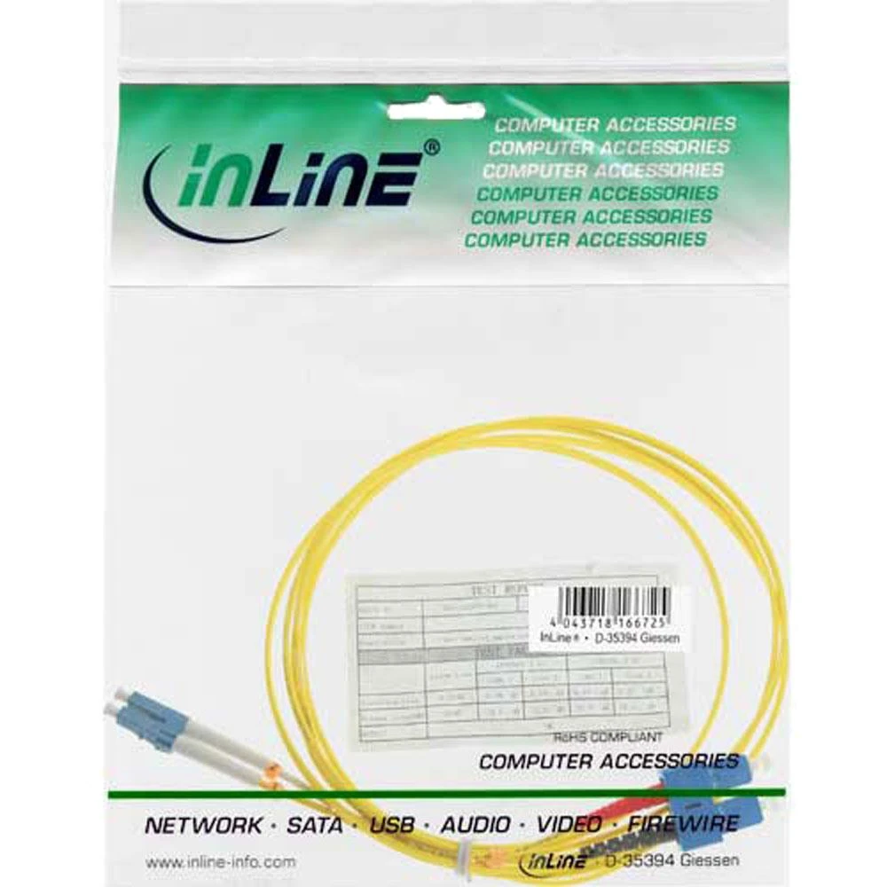 InLine Fiber Optic Patchcord Duplex LC/SC 9/125 µm, 0,5 m (88656S)