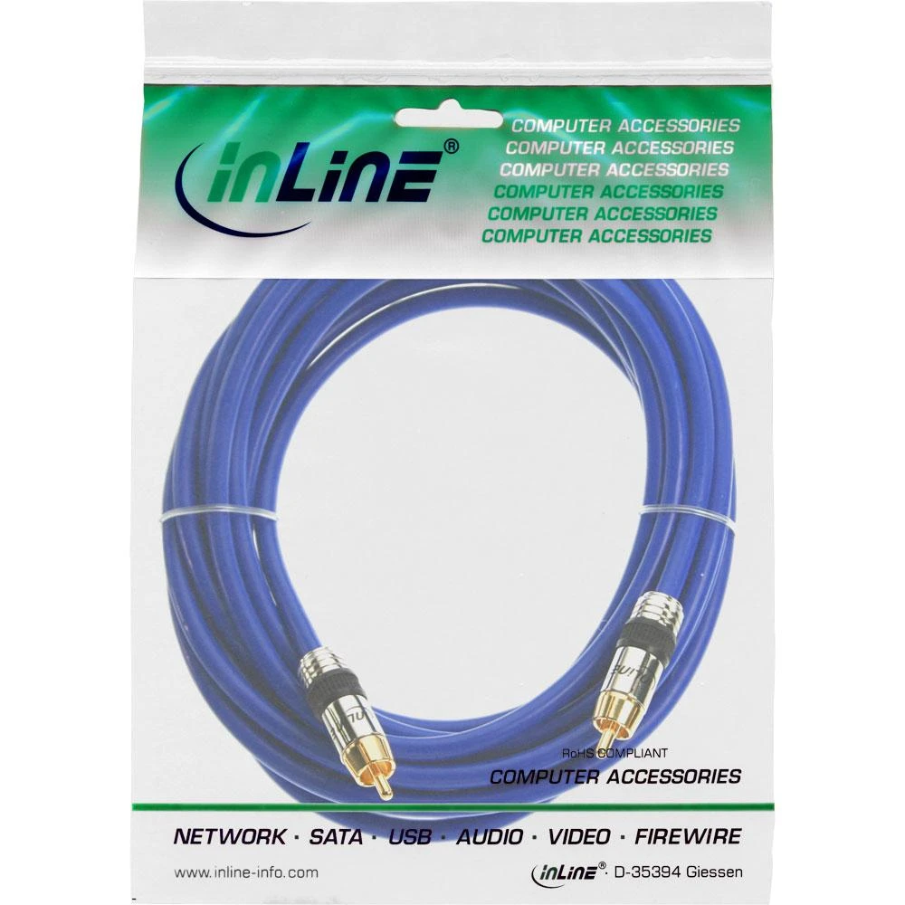 Inline Kabelis Intos RCA (Cinch) - RCA (Cinch) 7m mėlynas (89407P)