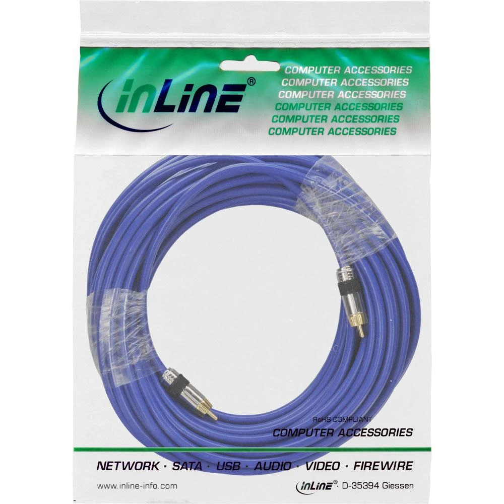 Inline Kabelis Intos RCA (Cinch) - RCA (Cinch) 20m mėlyna (89420P)