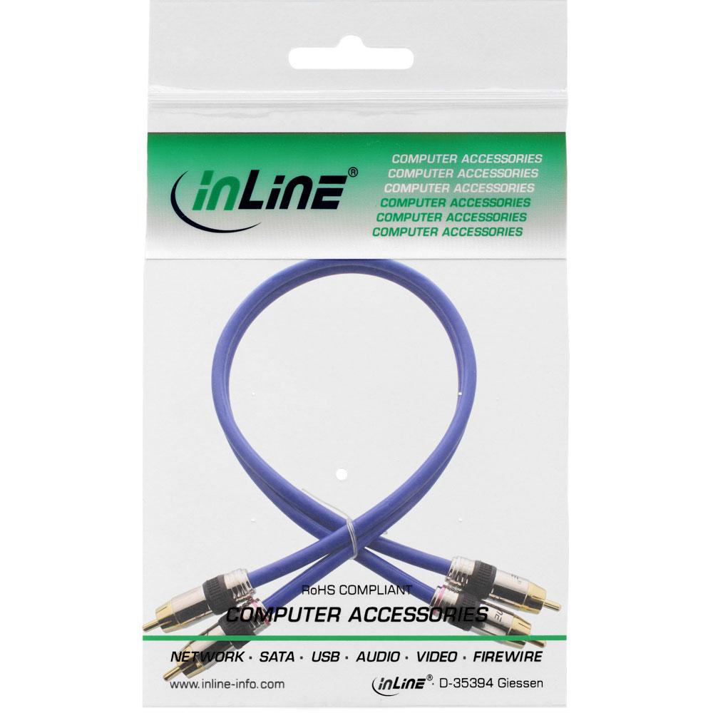 InLine RCA kabelis AUDIO, paauksuotos jungtys, 2x RCA - 5m