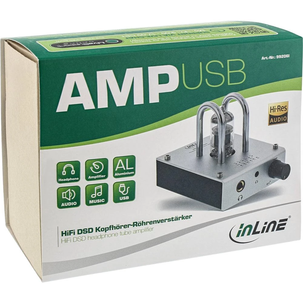 Stiprintuvas InLine Headphone Tube AmpUSB 99206I