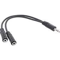 InLine jack Y kabelis, 3,5 mm lizdo kištukas, 3,5 mm lizdas - 2 m