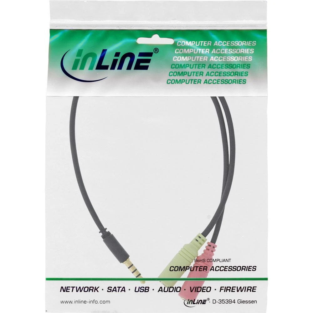 InLine ausinių adapterio laidas pakuotėje