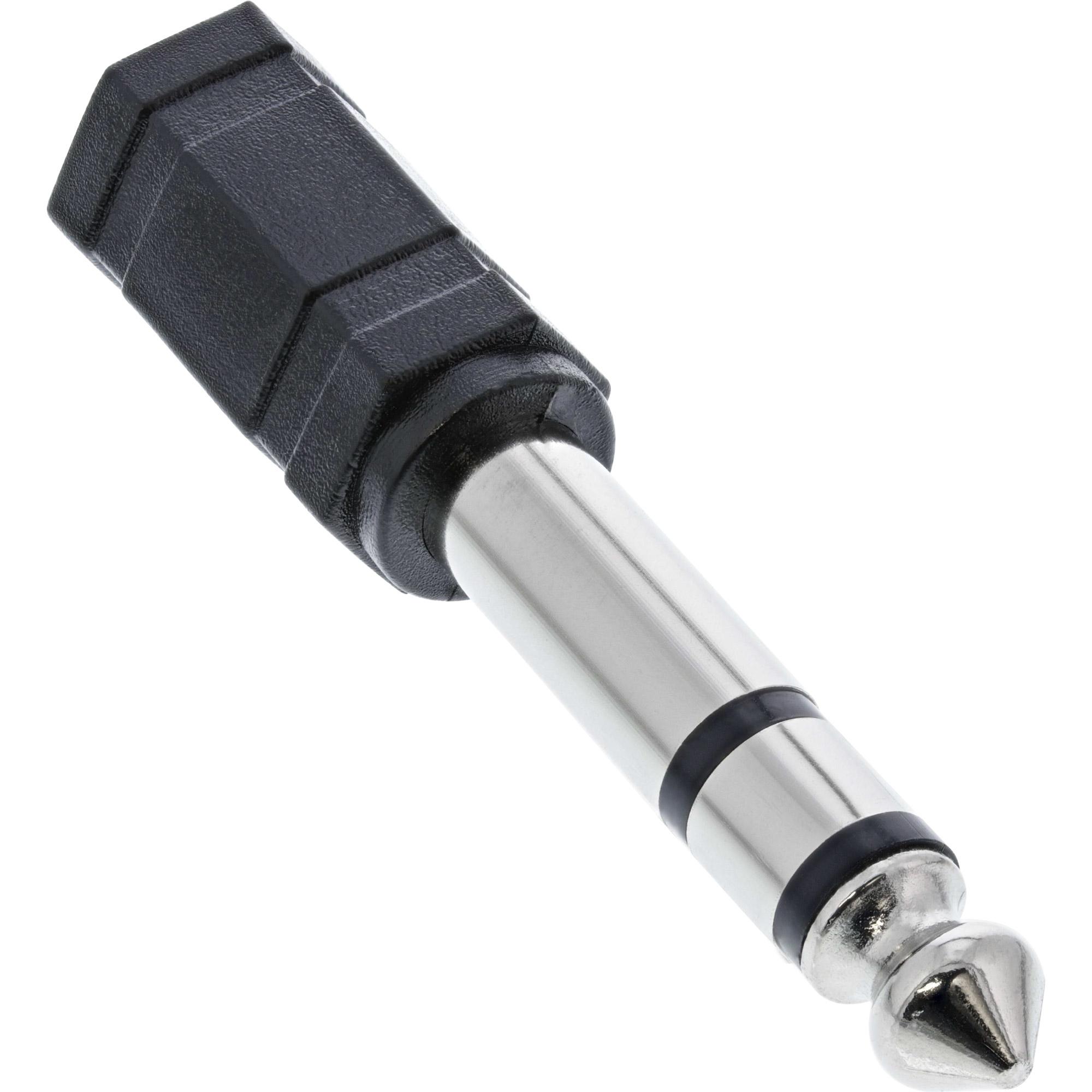 InLine garso adapteris, 6,3 mm lizdo kištukas iki 3,5 mm lizdo (stereo) - juodas