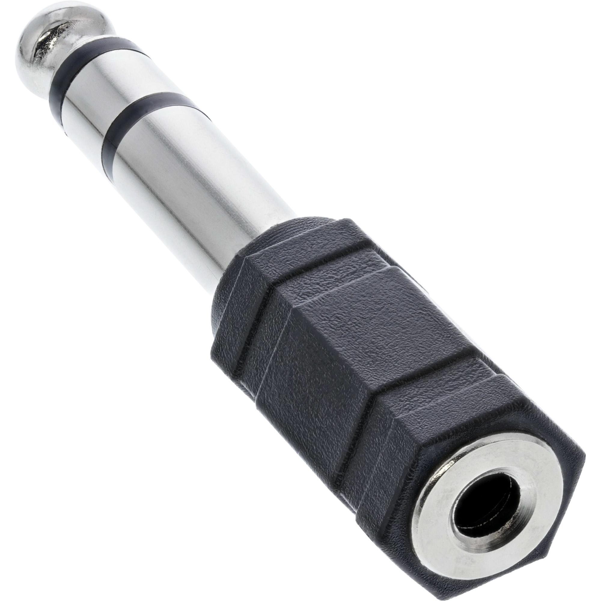 InLine garso adapteris, 6,3 mm lizdo kištukas iki 3,5 mm lizdo (stereo) - juodas