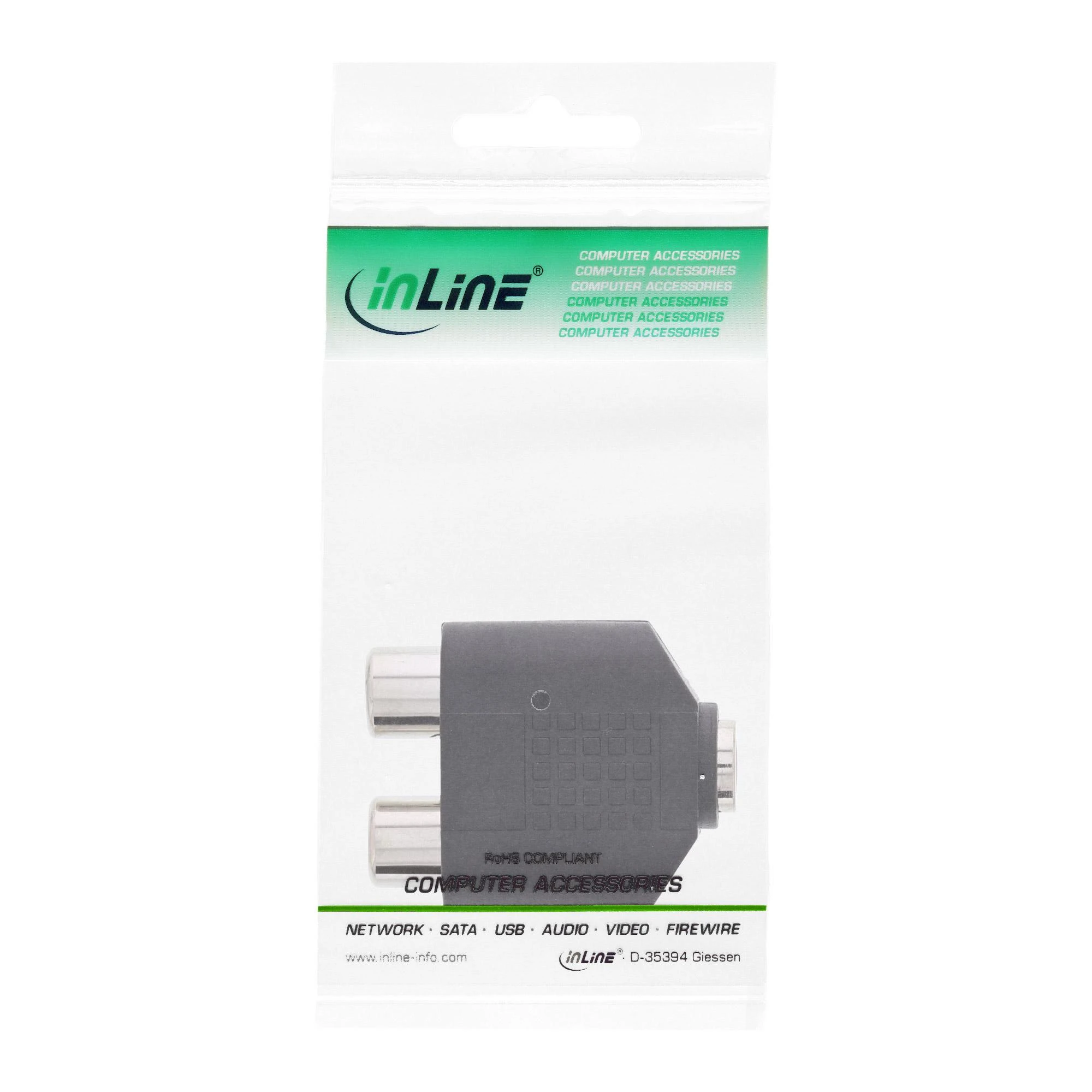 InLine 2x RCA į 3,5 mm adapteris pakuotėje