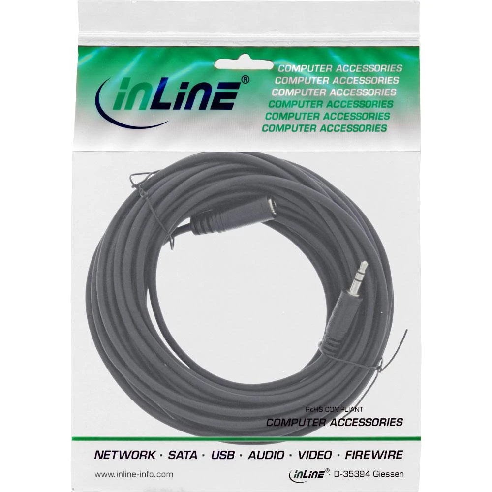 InLine lizdo prailginimas, 3,5 mm lizdas M/F, stereofoninis - 10 m