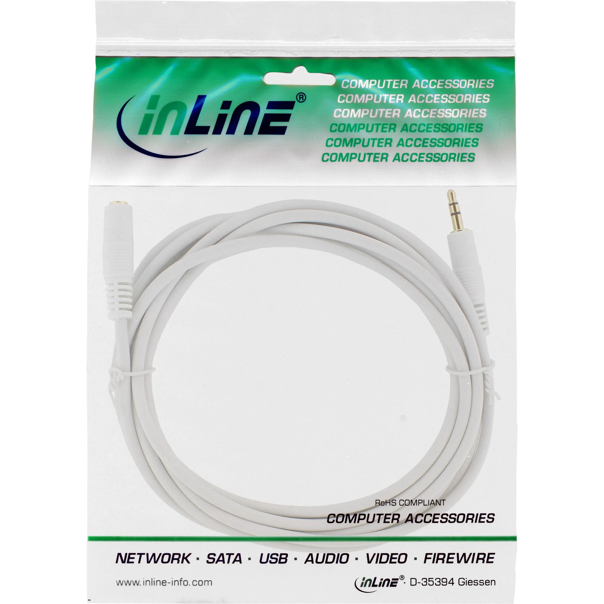 InLine 3.5mm prailginimo laidas pakuotėje