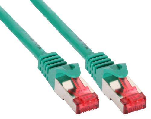 InLine Patchcord S/FTP, PiMF, Cat.6, 250MHz, be halogenų, žalia 10m (76900G)