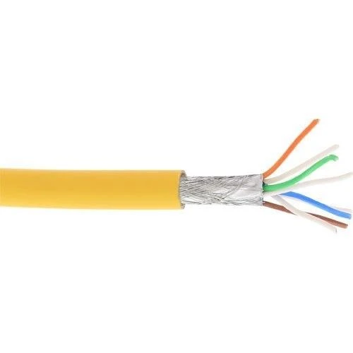 InLine montavimo kabelis S/FTP, PiMF, Cat.6A, be halogenų, 500MHz, geltona 100m (76899Y)