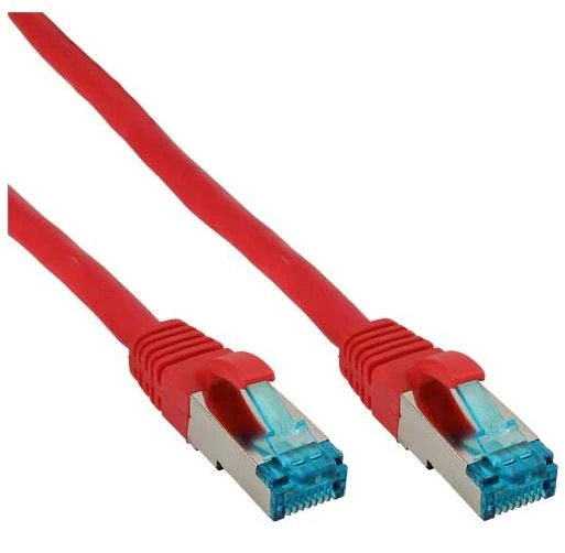 InLine montavimo kabelis S/FTP, PiMF, Cat.6A, be halogenų, 500MHz, raudonas 100m (76899R)