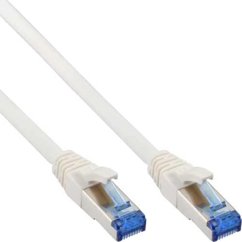 Inline Įeinantis jungiamasis kabelis Cat.6A, S/FTP (PiMf), 500MHz, baltas - 3m