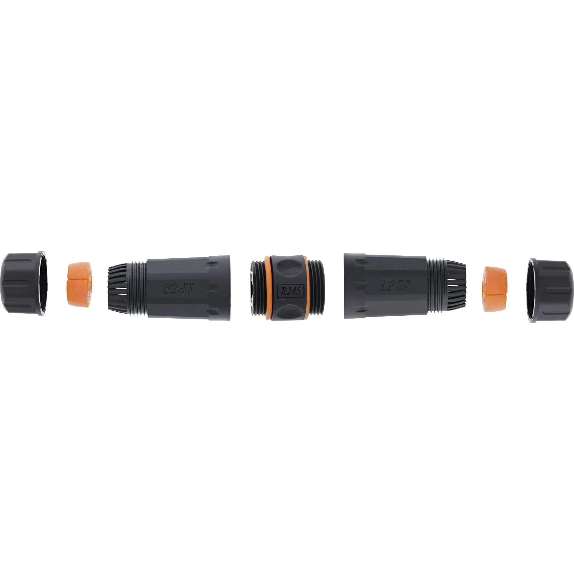 InLine® Cat.6A mova, atspari vandeniui IP68, 2x RJ45 F/F, 1:1