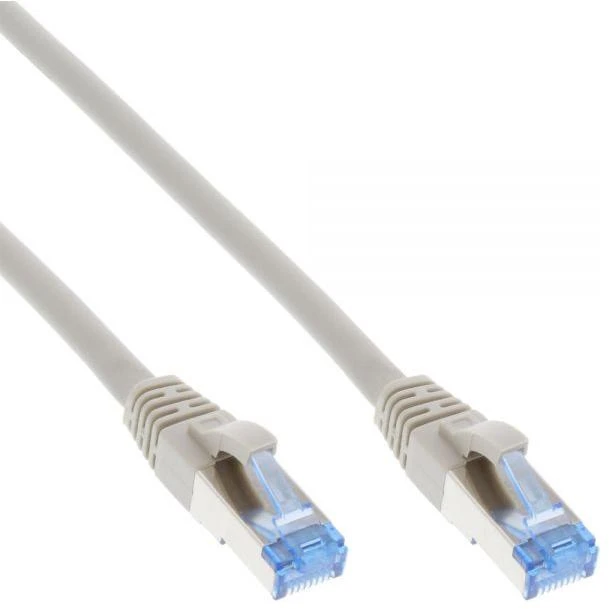 InLine Patchcord S/FTP, PiMF, Cat.6A, be halogenų, 500MHz, pilka 25m (76825)
