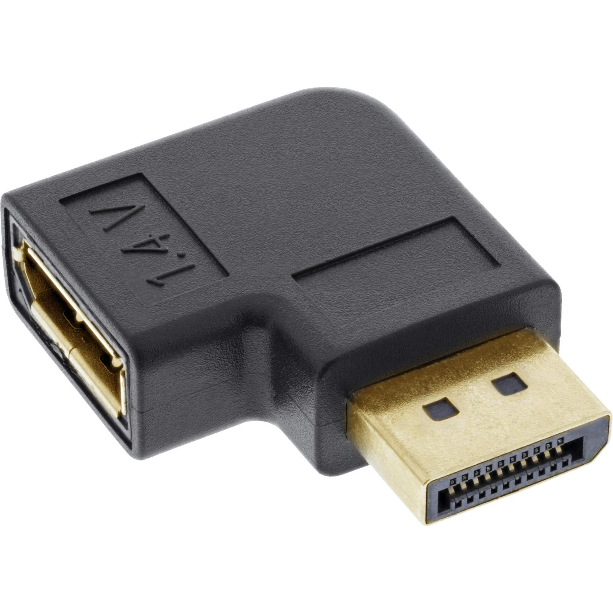 „Adapteris AV InLine ® DisplayPort“ adapteris, „DisplayPort“ kištukas/lizdas, kampuotas stačiu kampu
