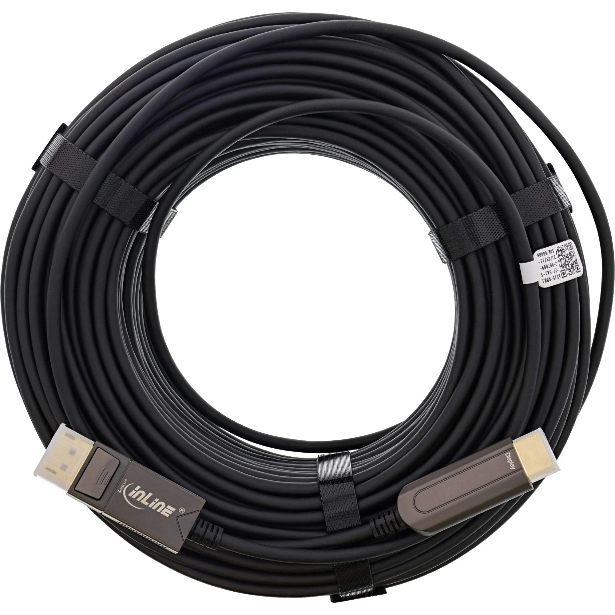 DisplayPort į HDMI 50m kabelis, susuktas
