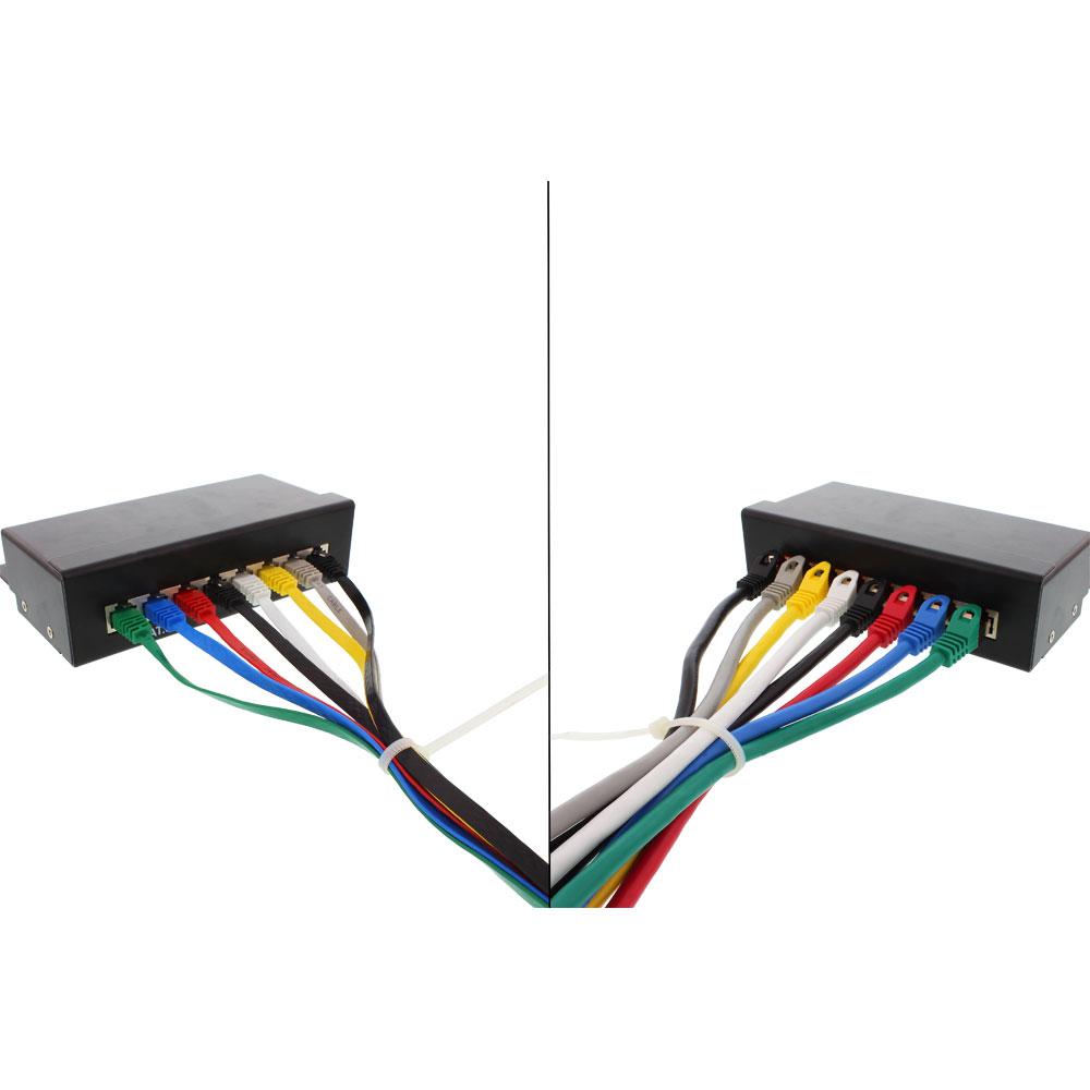 InLine 71602W pataisomasis kabelis RJ45 kištukas iki RJ45 kištukas Kat. 6 plokščias U/UTP 2m baltas