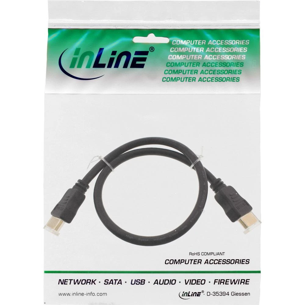 InLine 4K (UHD) HDMI Cable, juodas – 3m
