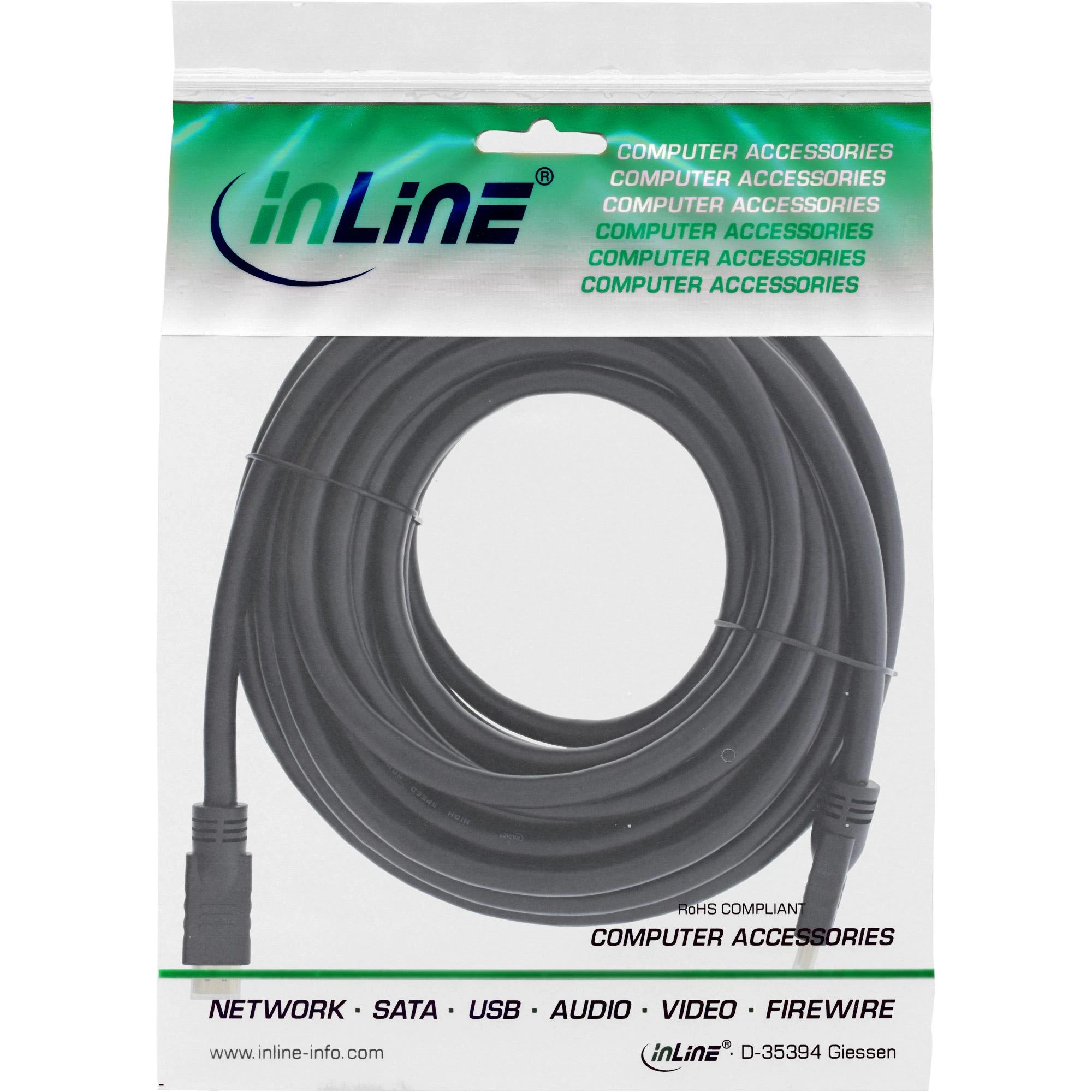 HDMI kabelis 20m InLine gamintojo pakuotėje