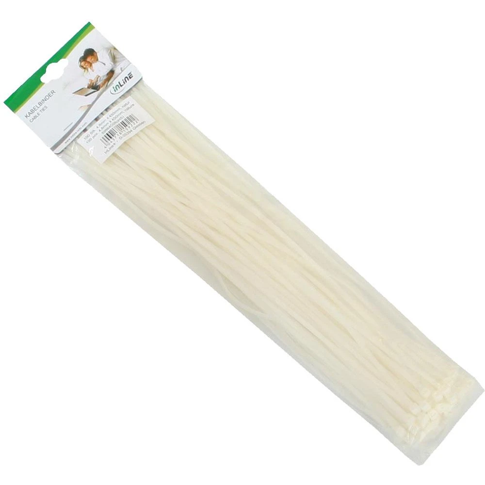 InLine organizatorius Baltas trosas 100 vnt (59964O)