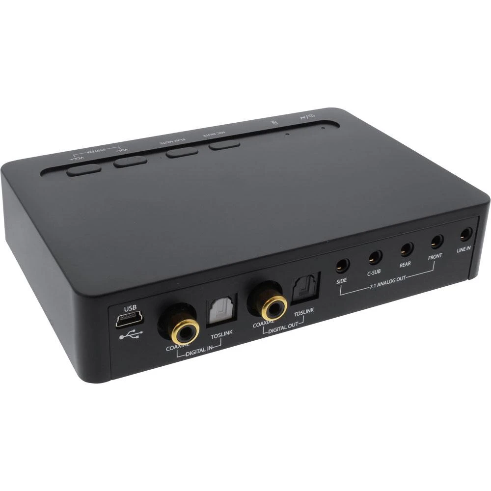 InLine SoundBox 7.1 priekinis skydelis su jungtimis