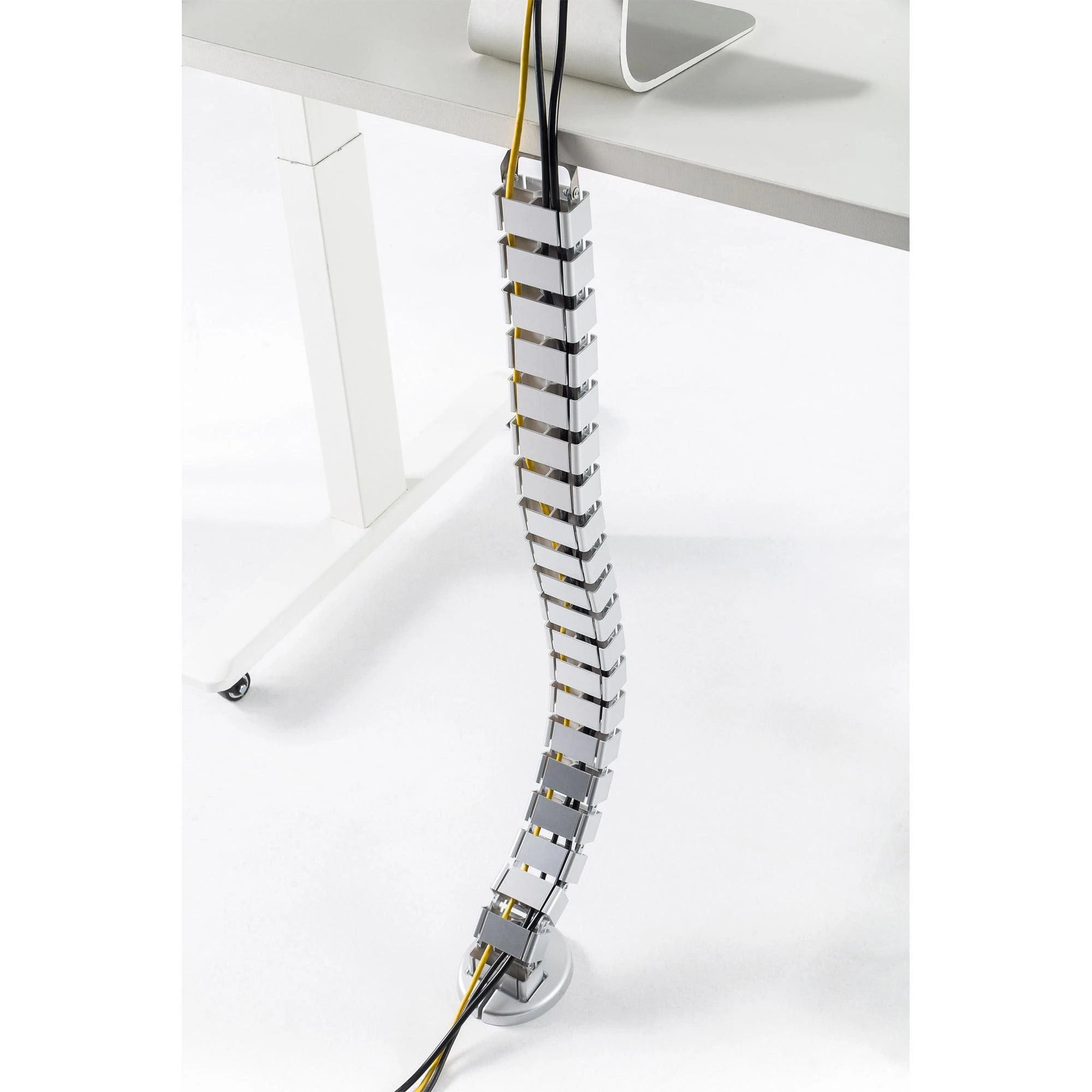 Organizatorius InLine® Lankstus kabelio kanalas reguliuojamo aukščio stalams, 4 skyriai, maks. 68x36 mm. 1.28m, pilkas