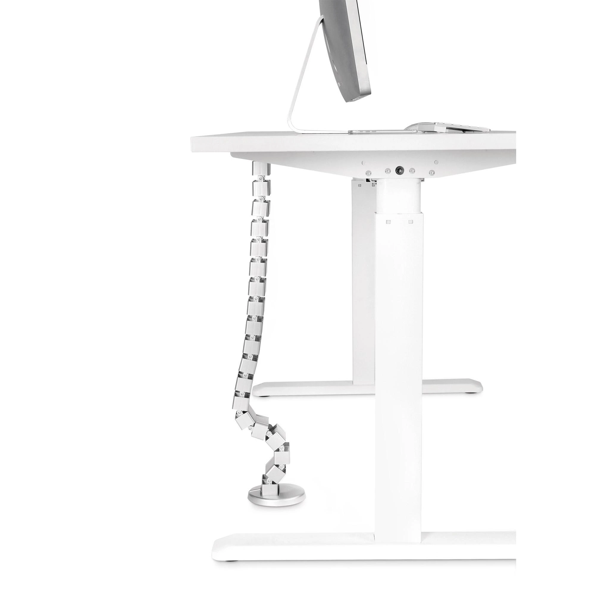 Organizatorius InLine® Lankstus kabelio kanalas reguliuojamo aukščio stalams, 4 skyriai, maks. 68x36 mm. 1.28m, pilkas