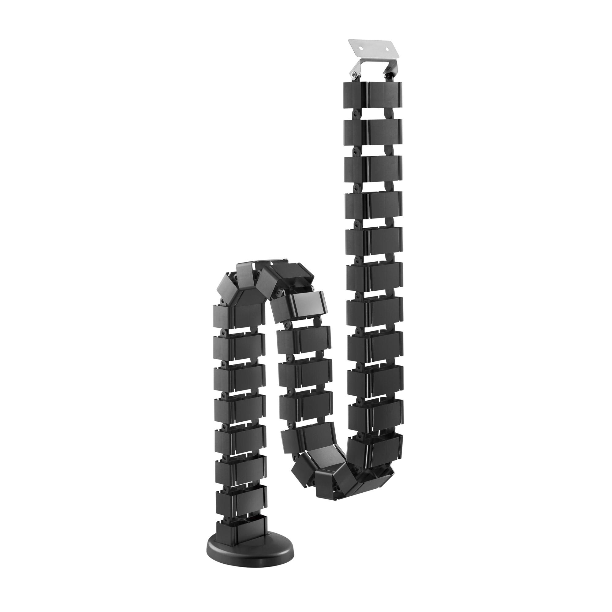 Organizacija InLine ® Lankstus kabelis, skirtas aukštai reguliuojamoms lentoms, 4 kompozicijos, 68x36mm. 1,28 m, juoda